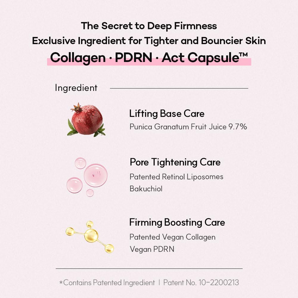 PDRN-Serum für straffe Haut | Formel mit ultraniedrigem Molekulargewicht (≤80 bp) | Für ein glattes Hautbild | Mit Kollagen, Bakuchiol und Retinol (30 ml) | Made in Korea
