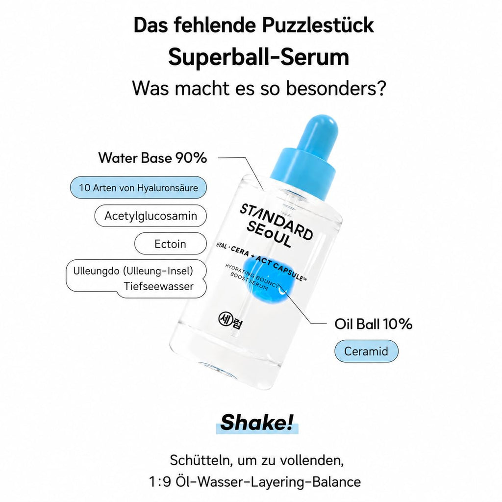 Hydrating Serum mit Hyal·Cera Kapseln – Tiefenwirksames Feuchtigkeitsserum gegen innere Trockenheit, schnell einziehend & leicht, für empfindliche Haut, 30ml