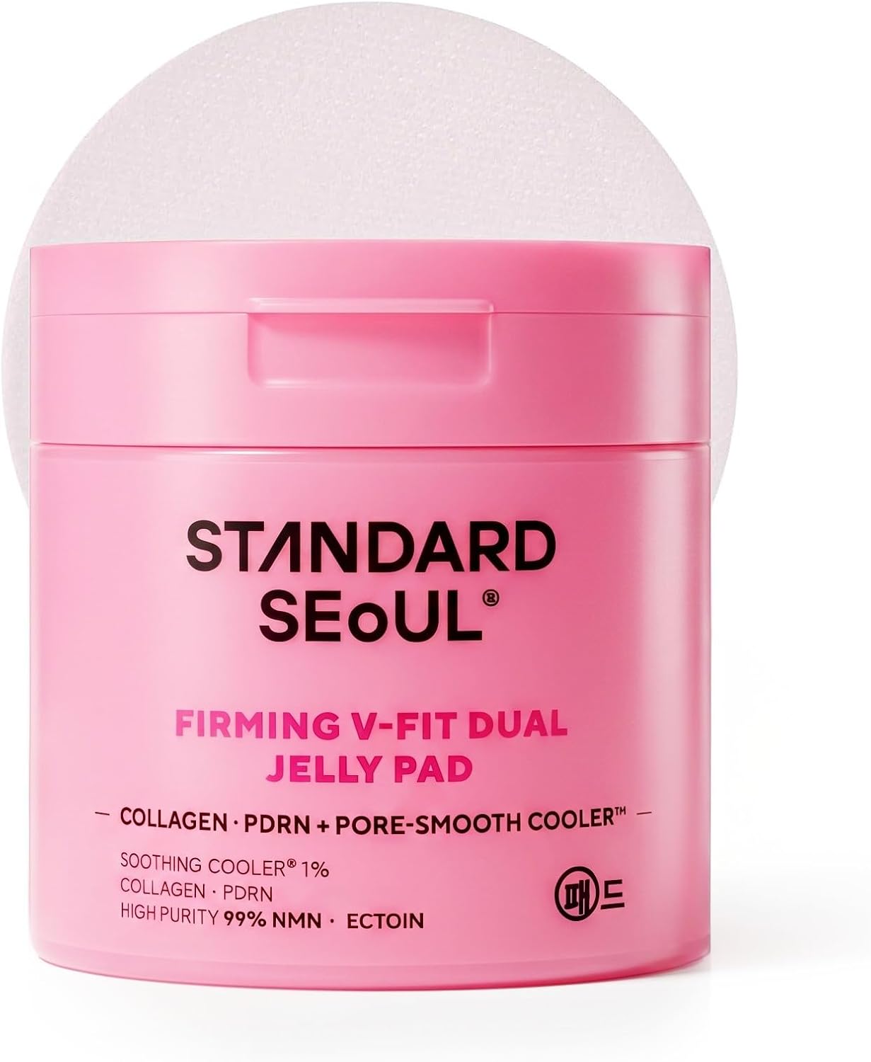 Firming V-Fit Dual Jelly Toner Pads, Porenauftritt Pflege & Entpuffung, Dual-Sided Cooling 2-in-1 Toner Pack und Wipe Pads mit Kollagen, PDRN und Peptiden, 60 Pads