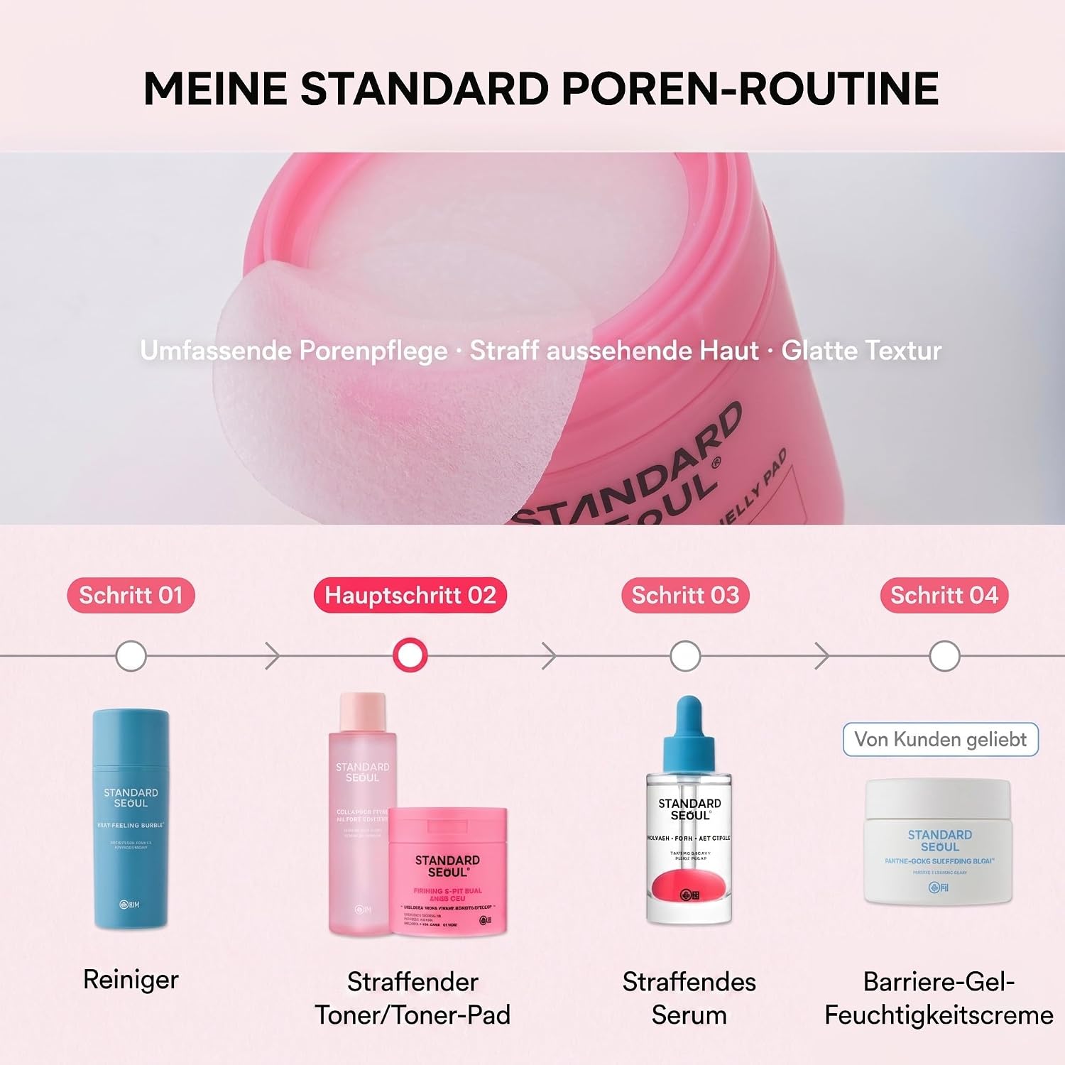 Firming V-Fit Dual Jelly Toner Pads, Porenauftritt Pflege & Entpuffung, Dual-Sided Cooling 2-in-1 Toner Pack und Wipe Pads mit Kollagen, PDRN und Peptiden, 60 Pads